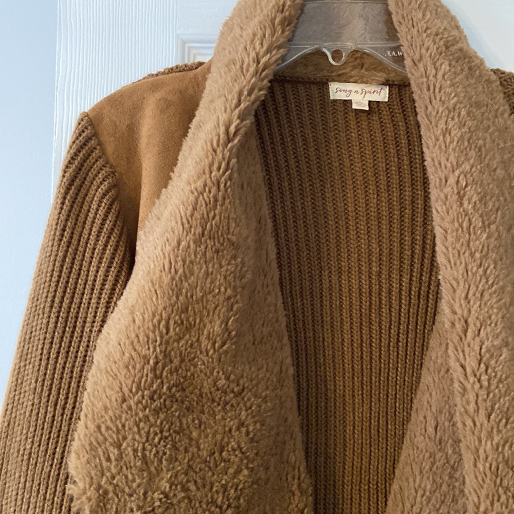 Song in Spirit XXL Jacket/ Cardigan brown color excellent condition - Picture 3 of 11